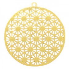 Metal Bohemian pendant round Gold